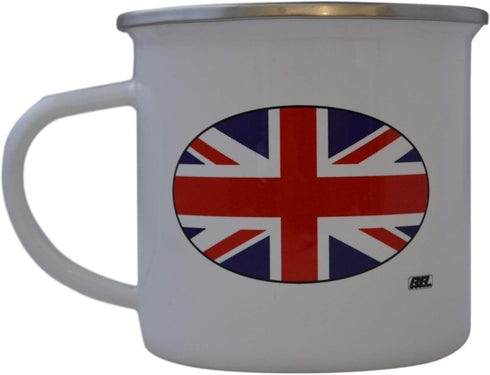 Rogue River Tactical UK UNited Kingdom Camp Mug Enamel Camping Coffee Cup Gift Union Jack Camping Gear...