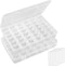 Lifewit 2 Pack 36 Grids Clear Stackable Plastic Organizer Storage Box Container with Adjustable Dividers for Beads, Art DIY, Crafts, Jewelry, Fish...