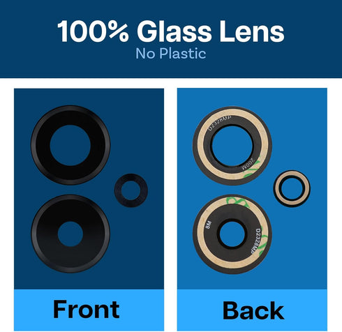 MMOBIEL Back Rear Camera Glass Lens Replacement Compatible with Xiaomi Redmi Note 13 Pro Plus - Pre-Installed Adhesive, Tweezer and Cloth...
