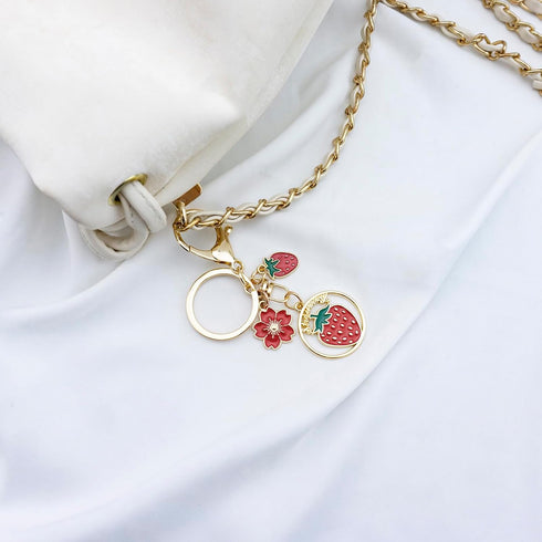 Strawberry Keychain Cute Keychains for Women Stuff Strawberry Bag Charms Gifts For Women Girls Kawaii Keychains Strawberry Gifts Ideas...