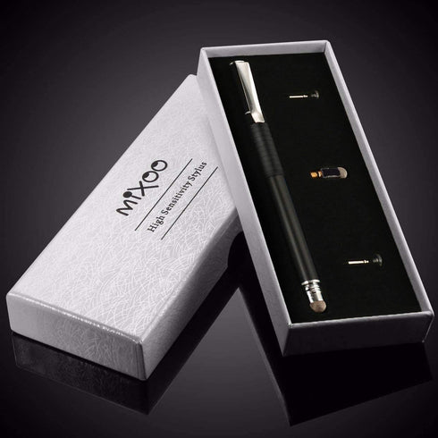 Mixoo Capacitive Stylus Pen,(Disc and Fiber Tip 2-in-1 Series) High Sensitivity and Precision,Stylus for iPad,iPhone and Other Touch Screens Devic...