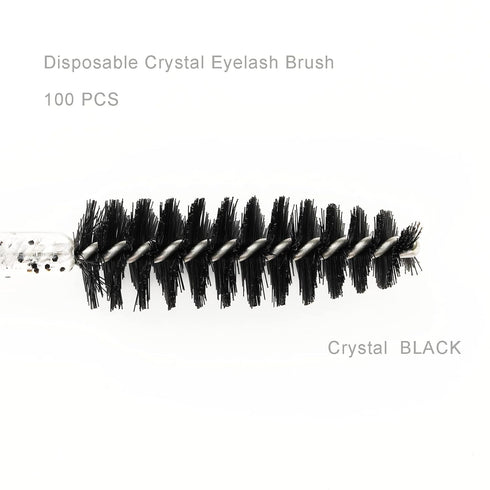 i-Laesh Crystal Mascara Sticks, Disposable Eyebrow Eyelash Brushes for Eyelash Extensions, Eyelash Makeup Tool, Pack of 100 (Black)...