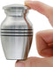 Small Keepsake Urn for Human Ashes or Pet Ashes, Qty 1, Hard Metal Cremation Mini Funeral Urn, with Velvet Bag...