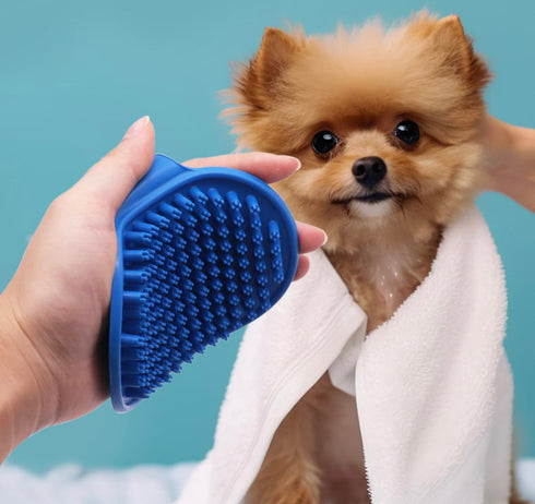 Pet Grooming Bath Brush Cat Dog Brush for Long/Short Hair Rubber Shower Scrubbing and Soothing Massage Essential Puppy Accessories Calming Excelle...
