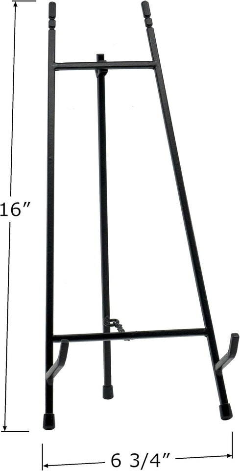 Red Co. 15” Tall Modern Metal Tripod Plate Stand and Art Holder Easel, Black...