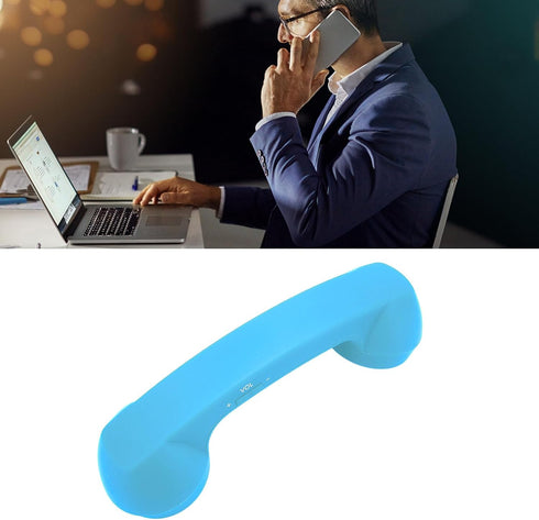 Retro Telephone Handset, Bluetooth Radiation Proof Handset Receivers Headphones for a Mobile Phone with Comfortable Call (Sky Blue)...