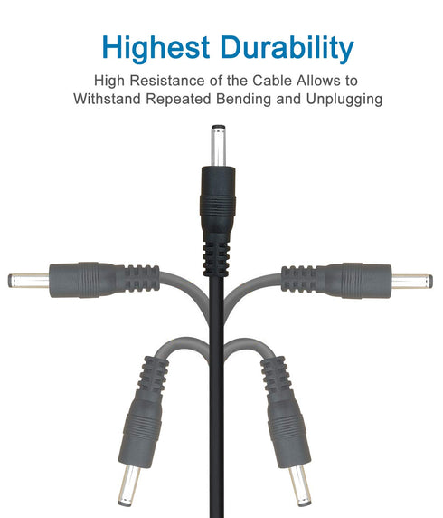 3Pack 6FT 5V DC Power Cord USB to DC 3.5mm x 1.35mm Barrel Jack Adapter Connector Charging Cable Plug...