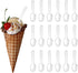 500PCS Clear Plastic Tasting Spoons Disposable Mini Tasters Small Taster Spoons Ice Cream Frozen Dessert Jelly Desert Cake Spoon for Food Trucks W...