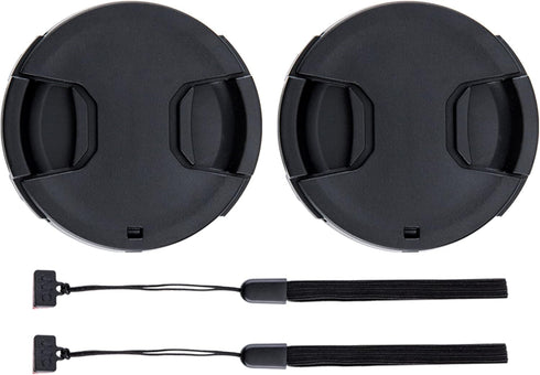 2-Pack 62mm Front Lens Cap Cover with Deluxe Cap Keeper for Nikon Z DX 50-250mm f4.5-6.3, Z 35mm f1.8 S, Sony E 10-18mm f4 OSS, Fuji Fujinon XF 23...