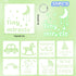 30pcs Baby Shower Stencils, Fabric Stencils for Clothes Phrases Animals Patterns Templates Baby Stencils for Painting Baby Shower Stencils for One...