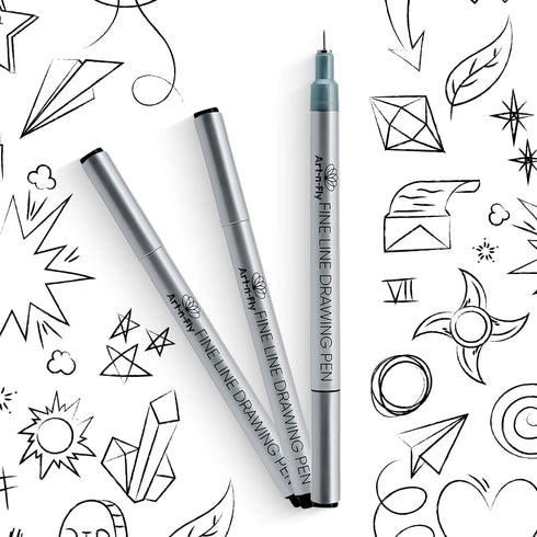 Art-n-Fly Ultra Fine Tip Micro Pen 003 - Black Ink Fineliner Pens | Waterproof, No Bleed & Quick-Dry Fine Point Pens with Japanese Archival Pigmen...