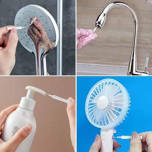 30Pcs Shower Head Cleaner Brushes, Small Wire Tube Brushes for Household Bathroom Cleaning, Anti-Clogging Shower Cleaning Brush with Thin Nylon Br...
