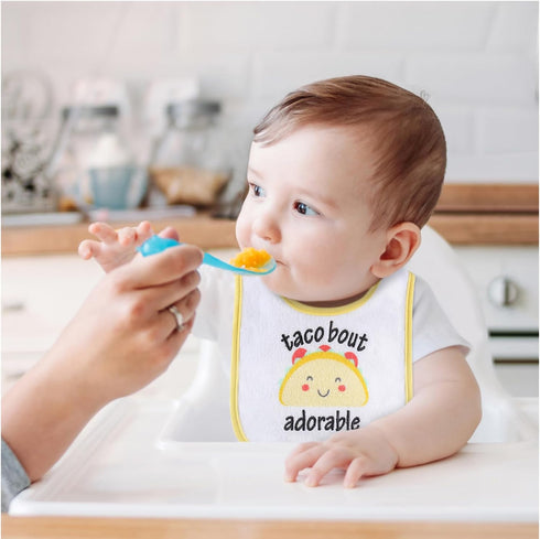 The Peanutshell Baby Boy or Girl Terry Bibs Set of 8-100% Cotton, Soft, Absorbent Baby Bibs, Unisex Toddler Boy or Girl Set, Newborn & Infant - Ha...