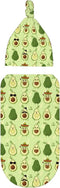 Cute Avocado Newborn Swaddle Blanket with Hat Sets Newborn Receiving Blanket for Boy Girl Swaddle Sack Shower Infant Gift...