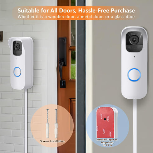 Power Cable with Adapter for Blink Video Doorbell (Replace Battery), Doorbell Transformer with 16.4ft/5m Weatherproof Cable, Charging Your Blink V...