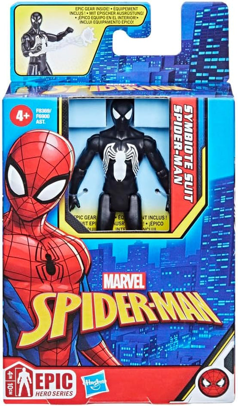 Marvel Epic Hero Series Symbiote Suit Spider-Man Action Figure, 4-Inch Toy with Accessory, Kids Ages 4 and Up, Medium...