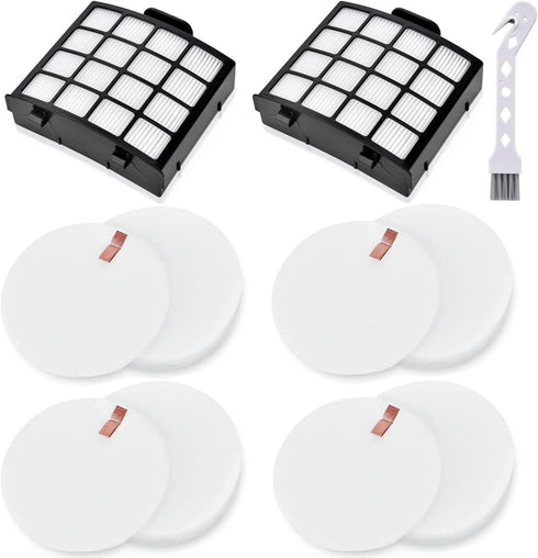 Leadaybetter AZ2002 Vacuum Filter Replacement for Shark Vertex DuoClean PowerFin Upright Vacuum AZ2000 AZ2000W AZ2002, 2 HEPA, 4 Foam and 4 Felt F...