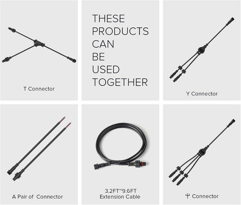 BTF-LIGHTING 5 Pin Electrical Connector 24AWG IP65 Male Female Connector 7.87in/20cm Extension Cable for Car,Truck,Boat,Indoor/Outdoor LED Strip L...