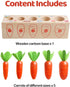 Montessori Wooden Toys Carrot Harvest Game Preschool Educational Learning Fine Motor Skills Shape Size Matching Toys Birthday Easter Basket Stuffe...
