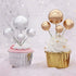 Mini Balloon Cake Toppers Round Gold Ball Cupcake Toppers Cake Decorations for Birthday Wedding Anniversary Valentines Party Cake Decoration Suppl...