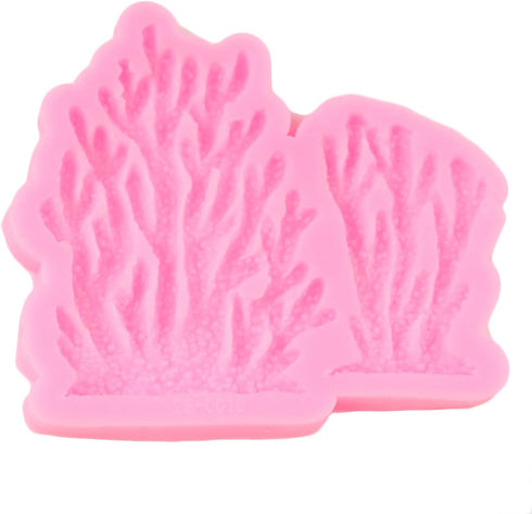 Coral Seaweed Silicone Molds Coral Fondant Mold For Marine Theme Cake Decoration Cupcake Topper Chocolate Candy Sugar Craft Polymer Clay Gum Paste...