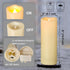 4 Pack Outdoor Flameless Pillar Candles with Remote and Timer Battery Operated Waterproof Electric LED Candle Set for Home Décor Halloween Party W...