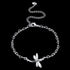 Fashion Jewelry 925 Sterling Silver Cute Dragonfly Heart Chain Anklet...