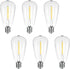 Woolmug 6 Pack Edison LED Shatterproof Waterproof Bulbs, Dimmable E12 Replacement Bulbs for ST38 String Lights, 2700K Warm White, Energy Efficient...