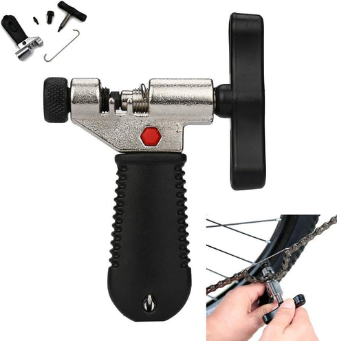 Universal Bike Chain Splitter Breaker Repair Chain Rivet Link Pin Bicycle Remover Tool Removal/Install Essential Bicycle Tools with Chain Hook, Ro...