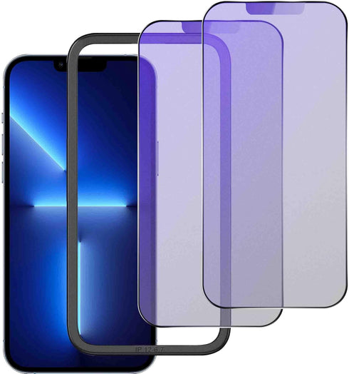 2 Pack Anti Blue Light Matte Glass Screen Protector for iPhone 13 and iPhone 13Pro and iPhone 14 Tempered Glass.Easy to Install Bubble Free Smooth...