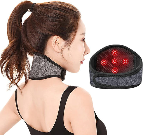 Heated Neck Support Brace Neck Heating Pad Wrap for Pain Relief Magnetic Therapy Neck Strap Adjustable Neck Support Neck Warmer Neck Protector for...
