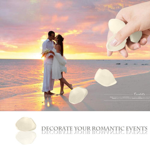 Premium Artificial Silk Rose Petals Flower Girl Scatter Petals for DIY Wedding Aisle Centerpieces Table Confetti Party Favors Home Decoration, Ivo...