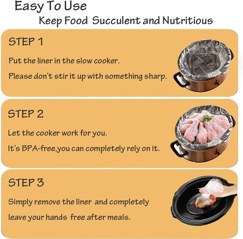 20 Counts Slow Cooker Liners and Cooking Bags, Extra Large Size Fits 6-10QT Pot, 14"x 22", BPA Free, Suitable for Oval & Round Pot -1 Pack...
