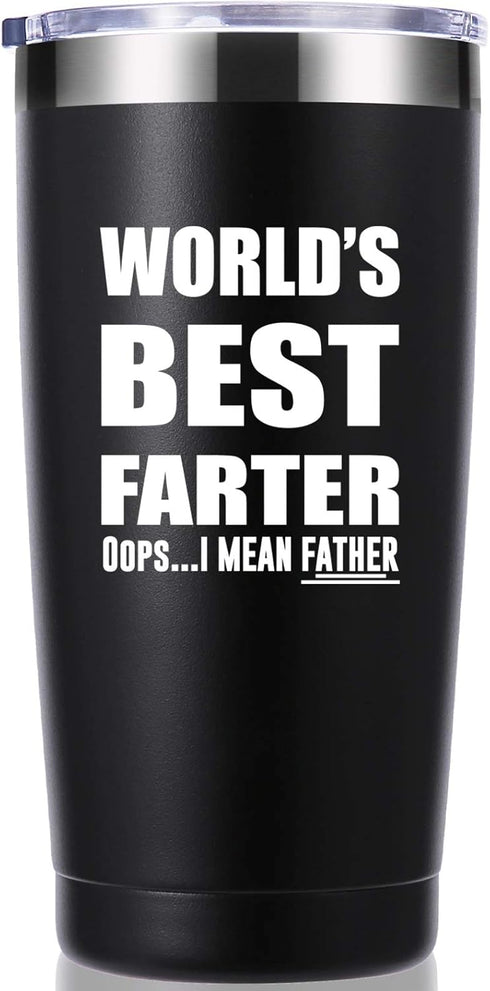 momocici World's Best Farter I Mean Father 20 OZ Tumbler.Father Gifts.Dad Gifts from Daughter,Son,Wife.Birthday Christmas Gifts for New Dad,Father...