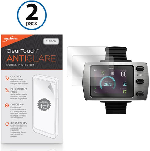 BoxWave Screen Protector Compatible with Suunto Eon Steel - ClearTouch Anti-Glare (2-Pack), Anti-Fingerprint Matte Film Skin for Suunto Eon Steel...