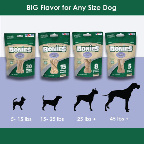 BONIES Natural Calming Multi-Pack MINI (20 Bones / 7 oz)...