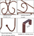 eywlwaar White Over The Door Hooks 7 Hanger Rack Metal Rack for Home Use Hats Coats Key Bag Clothes Scarfs Hooks...