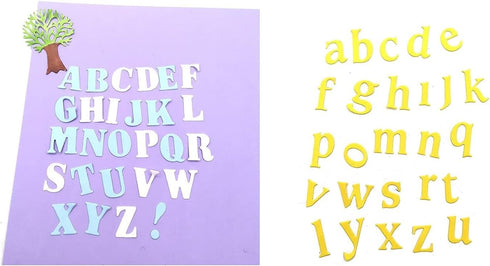 Metal Capital 26 Alphabet Cutting Dies, Lowercase 26 Letters Alphabet Die Cuts for Card Making Stencil Embossing Tool Scrapbooking DIY Etched Craf...