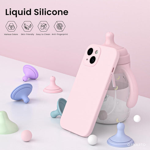 ORNARTO Compatible with iPhone 15 Case Shockproof with Screen Protectors, Waterproof Liquid Silicone Rubber Full Cover Protective Case for iPhone ...