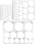Circle Template Drawing Gjinxi 3 Pcs Circles Ruler Stencil Drafting Templates Round Draw Stencil Plastic Oval Template for Drafting Office School ...