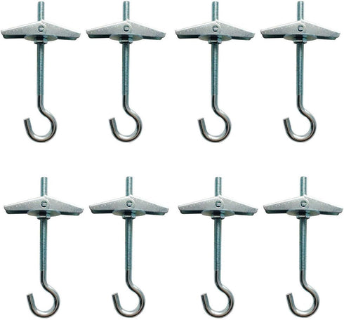 Lainrrew 8 Pack Ceiling Hooks for Hanging Plants, Swag Hooks with Screws and Toggle Wings for Wall Fixing...