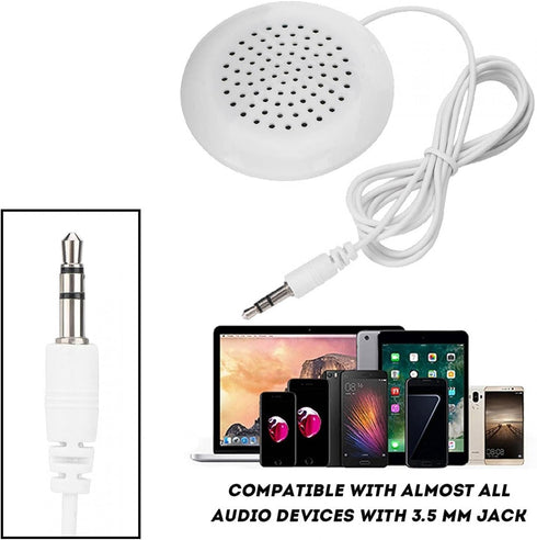 3.5mm Mini Pillow Speaker, DIY Pillow Speaker, Pillow Speaker, 3.5mm Mini Stereo Speaker for MP3 Phone Portable CD (White)......