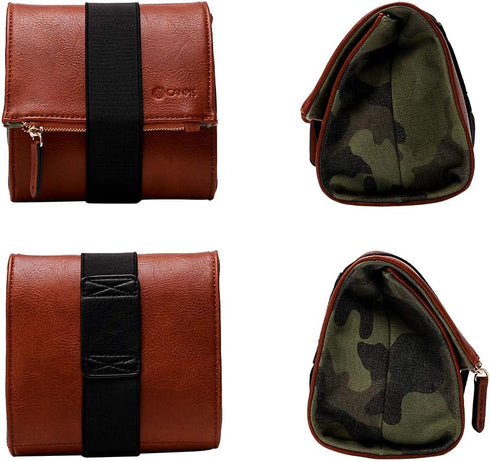 CANPIS Mirrorless Camera Case, Leather Small Camera Bag Lens Pouch, Photography Travel Bag, Outdoor Carry-on Storage Bag (not support DSLR Camera ...