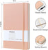 Notebook Journal, Lined Hard Cover,100Gsm Premium Thick Paper with Inner Pocket for Writing Note Taking Office School,5"×8.25"(Pink)...