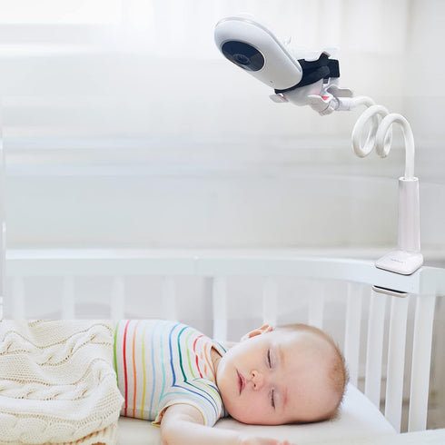 TakTark Universal Baby Camera Mount, Flexible Baby Camera Holder, Baby Monitor Shelf, Baby Camera Stand for Crib Nursery,1080P Indoor Alert Compat...