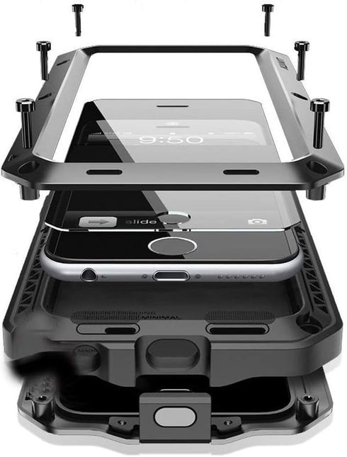 Marrkey for iPhone Xs Max Case,360 Full Body Protective Cover Heavy Duty Shockproof Tough Armour Aluminum Alloy Metal Case with Silicone Built-in ...