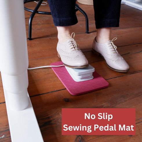 Madam Sew Sewing Machine Pedal Mat | No Slip Rubber Keeps Pedal in Place | Sewing Accessory | 7” x 10”......