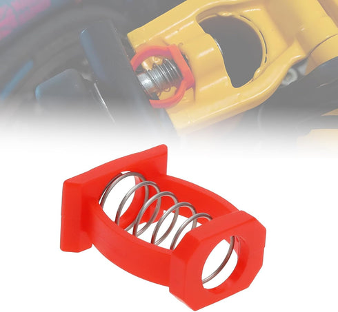 2PCS C Buckle Springs Bicycle Hinge Clip Bicycle Limit Hinge Clamp Compatible with Brompton Folding Bike Red C Shaped Clip Bike Accessories, 18.5x...
