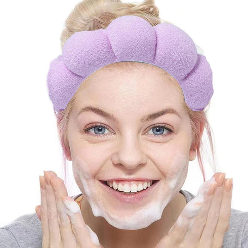 Spa Headband for Washing Face, Premium Makeup Headband, Skincare Headbands, Non Slip Sponge Headband for Women Girls, Yoga Sports Makeup Removal H...