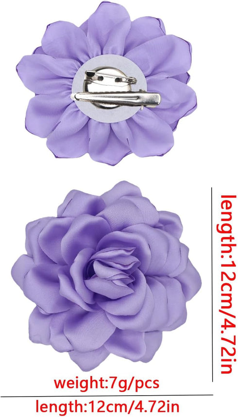 Flower Brooches for Women Satin Fabric Rose Flower Brooches Handmade Flower Brooches Pin for Wedding Party Dance Banquet Ceremony Versatile Floral...
